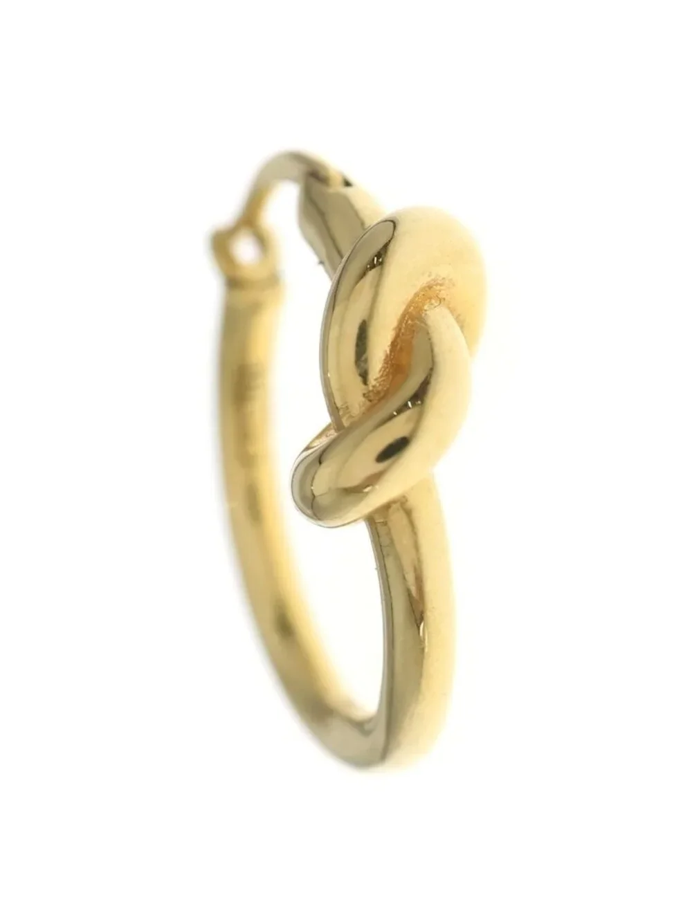Celine Knot Small Hoop Earrings Gold Plated
